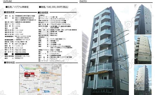 东京新宿神乐坂整栋公寓4054万人民币