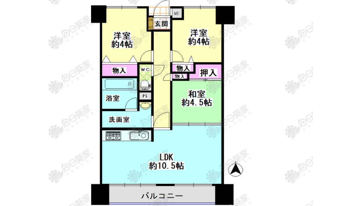 日本大阪市生野区南巽3居室公寓（7层）