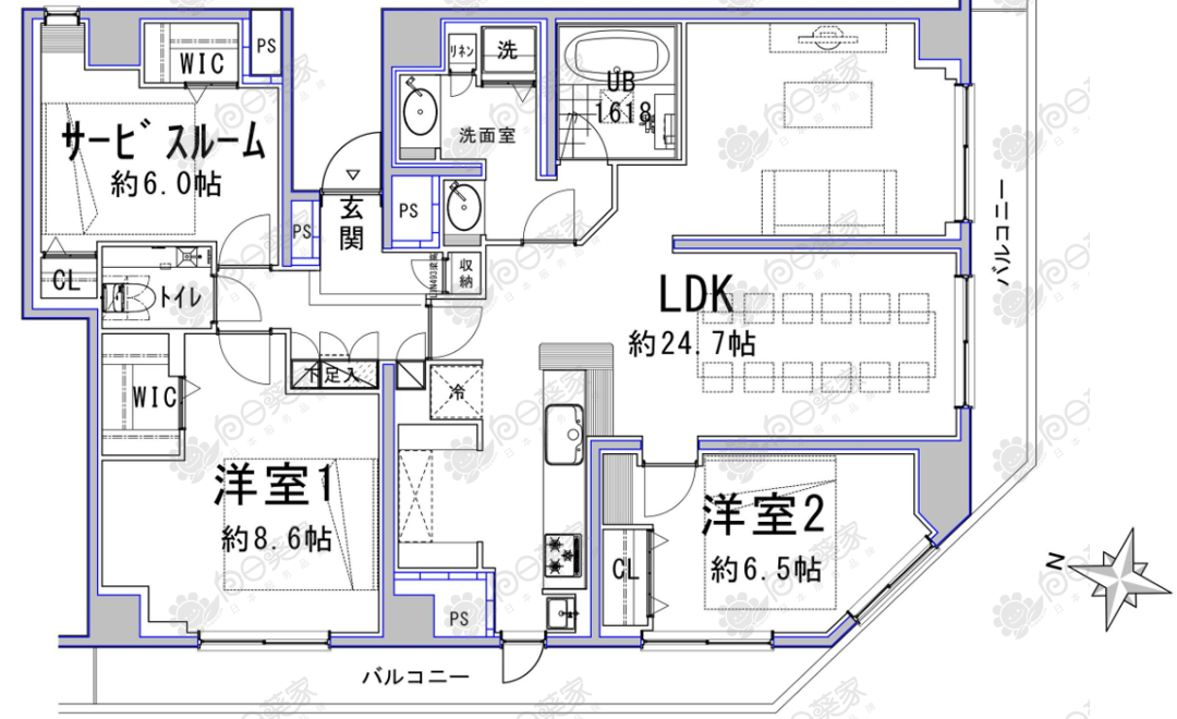日本东京都江东区龟户大户型3居室公寓