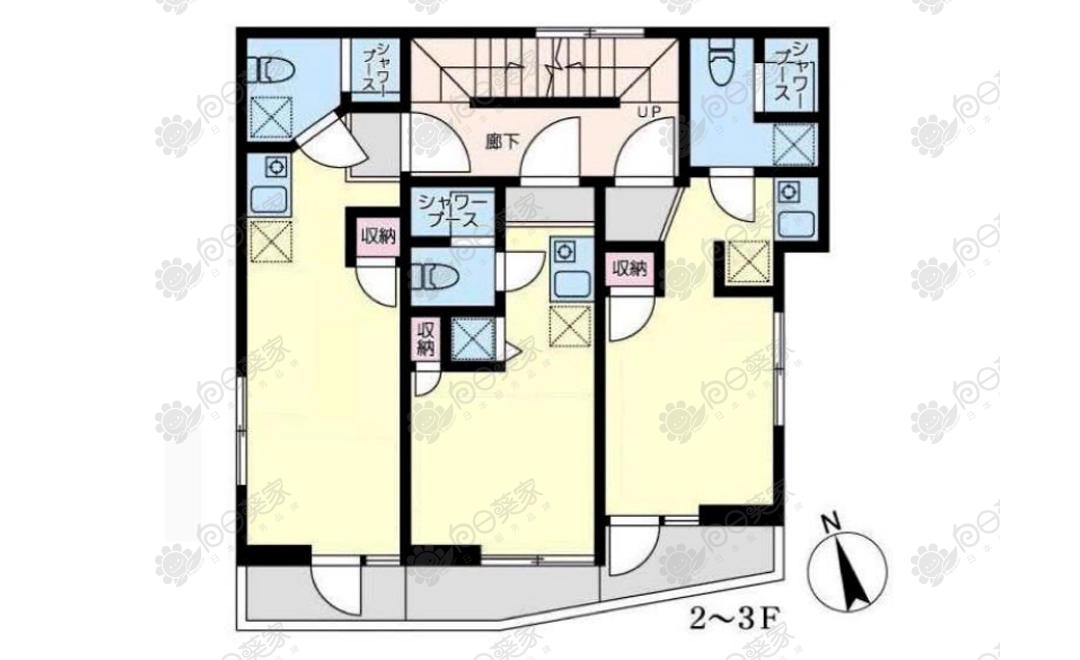 公寓2-3楼户型图