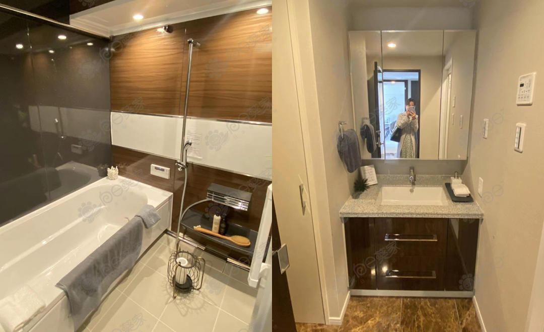 公寓浴室和洗面室